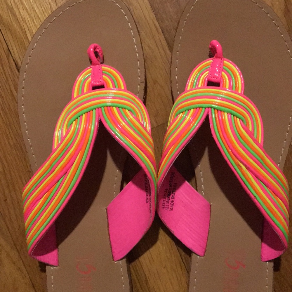 NWOT cute rainbow sandals - Picture 2 of 4